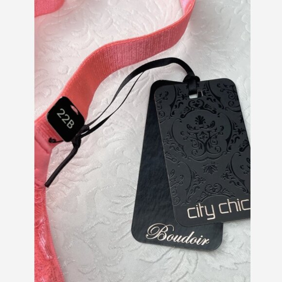 City Chic Zara Contour Bra 44B Apricot Pink NWT Plus Size - Picture 7 of 10